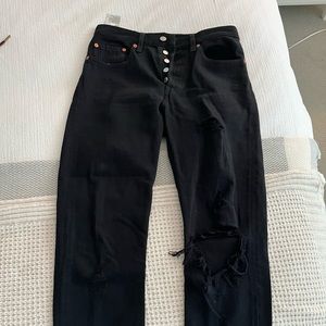 Levi’s 501 jeans in black cloud